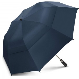Ovida custom air vented 2 folding golf umbrellas for promotional custom umbrella