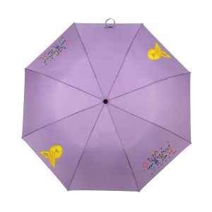 OVIDA Custom 2 Folding Umbrella Pongee Windproof Rain Automatic Umbrella With Logo Promotion Gift