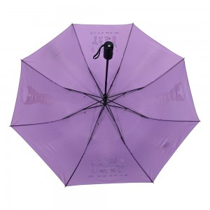 OVIDA Custom 2 Folding Umbrella Pongee Windproof Rain Automatic Umbrella With Logo Promotion Gift