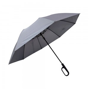 OVIDA Custom 2 Fold Umbrella with logo Ring Buckle Handle Auto Open Business Compact Waterproof Portable