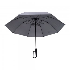 OVIDA Custom 2 Fold Umbrella with logo Ring Buckle Handle Auto Open Business Compact Waterproof Portable