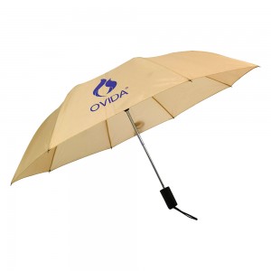 OVIDA Custom Logo High Quality Promotional 2 folding umbrella Wholesale Luxury Windproof Umbrella with Logo