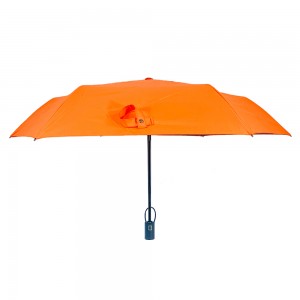 Ovida drievoudige opvouwbare mini-paraplu met automatische opening en sluiting, winddicht en superlicht, met zwarte coating.