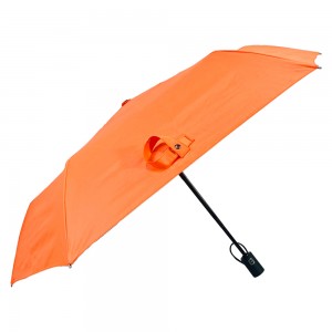 Ovida Mini Shaped Three Design Sombrillas Paraguas Folding Umbrella Orange Compact Umbrella with Custom Printing Metal auto open 6 panel umbrella
