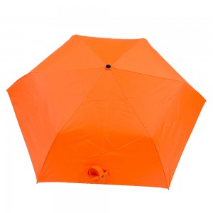 Ovida drievoudige opvouwbare mini-paraplu met automatische opening en sluiting, winddicht en superlicht, met zwarte coating.