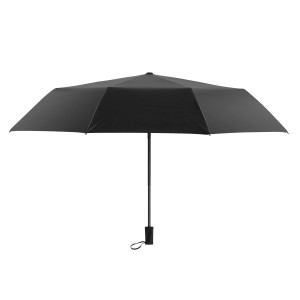 Ovida patio black UV coating with daisy flower 3 folding umbrellas safe manual open and close fashion design umbrellas hot sale