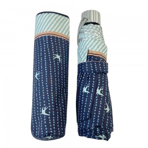 OVIDA three folding umbrella super light silver coating summer sun umbrella