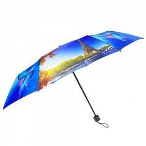 OVIDA three folding ladies’ colorful umbrella India style sun and rain umbrella