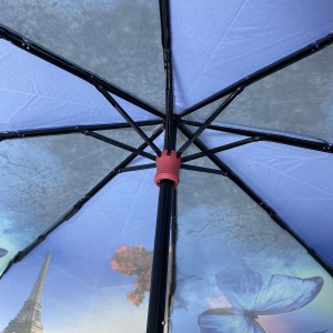 OVIDA three folding ladies’ colorful umbrella India style sun and rain umbrella