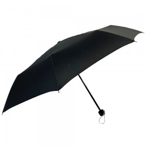 Ovida 21 Inch 8 Ribs 3 Fold Manual Open Pongee solid fabric with Custom Logo Print for Gift Promotion Umbrella