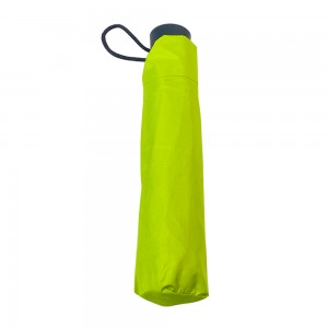 OVIDA three folding super light ladies’ umbrella colorful with green champagne color umbrella
