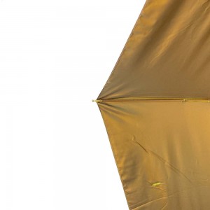 OVIDA three folding super light ladies’ umbrella colorful with blue champagne color umbrella