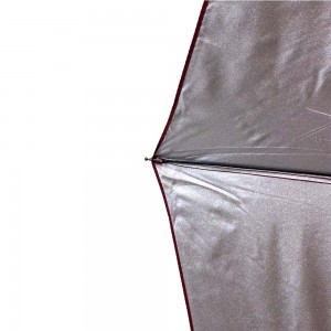 OVIDA three folding promotional umbrella light weight silver UV coating umbrella