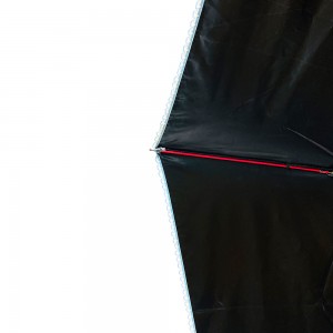 OVIDA aukštos kokybės, pritaikytas įmonės logotipas su gėlių raštu, trijų dalių sulankstomas, savaime atsidarantis automatinis skėtis