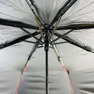 OVIDA wholesale quality folding sun umbrella 3 fold custom sombrinha woman clear umbrella automatic umbrella for girls