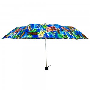 OVIDA Windproof Country colorful nature Scenery Windproof Automatic Open Folding Umbrella