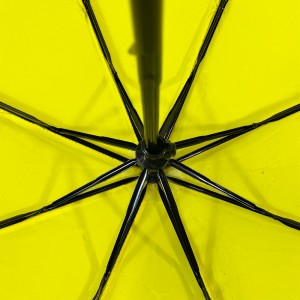 OVIDA 3 folding manual open promotional umbrella yellow umbrella with custom logo design