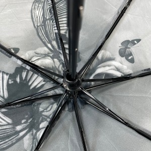 OVIDA 3 folding lady’s butterfly umbrella manual open umbrella accept custom logo design