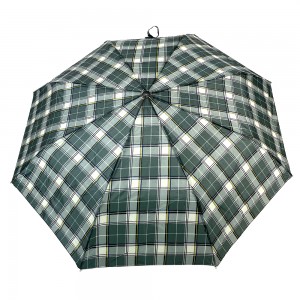 OVIDA 3 folding easy manual open umbrella accept custom logo design green umbrella