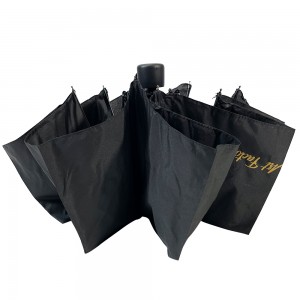 OVIDA custom logo compact portable rain safety open super waterproof pongee fabric umbrella fold 3