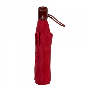 OVIDA 3 folding umbrella manual open umbrella custom logo red color umbrella
