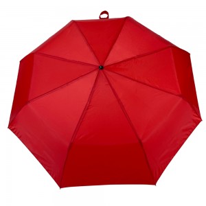 OVIDA 3 folding umbrella manual open umbrella custom logo red color umbrella