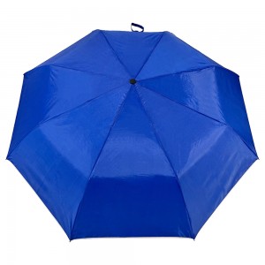 OVIDA Pure blue polyester fabric with silver coating sun uv block protection telescopic umbrella fold 3