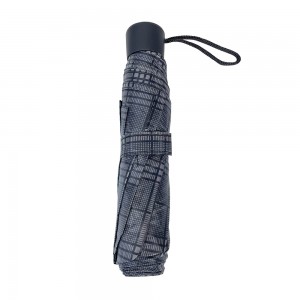 OVIDA 3 folding dark manual open compact umbrella with custom logo design