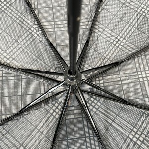 OVIDA 3 folding dark manual open compact umbrella with custom logo design