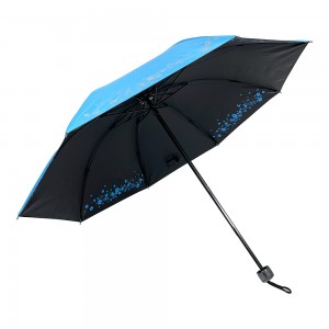 OVIDA Lightweight UV Umbrella Rain Women Windproof Durable 3 Folding Sun Umbrellas Portable Sunscreen Female Parasol Umbrella