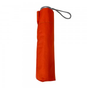 OVIDA Youth orange color Eco-friendly polyester fabric with silver protection compact travel umbrella