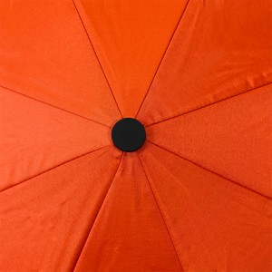 OVIDA Youth orange color Eco-friendly polyester fabric with silver protection compact travel umbrella