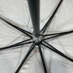 OVIDA Youth orange color Eco-friendly polyester fabric with silver protection compact travel umbrella