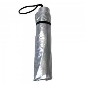 OVIDA high quality Silver and black UV coating umbrella manual open aluminum shaft umbrella fold