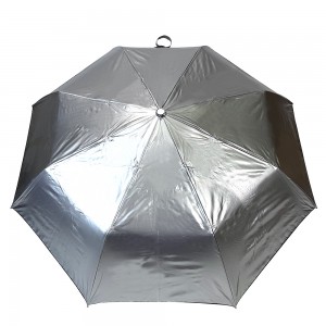 OVIDA high quality Silver and black UV coating umbrella manual open aluminum shaft umbrella fold
