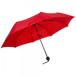 OVIDA Factory Direct supply hand open cutom logo Advertising red color Folding Umbrella