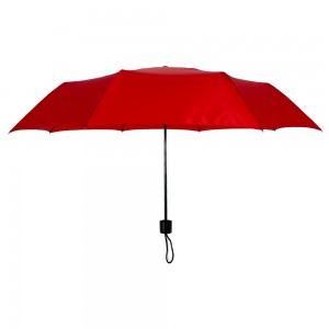 OVIDA Factory Direct supply hand open cutom logo Advertising red color Folding Umbrella