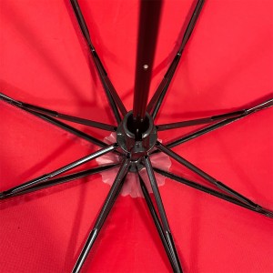 OVIDA Factory Direct supply hand open cutom logo Advertising red color Folding Umbrella