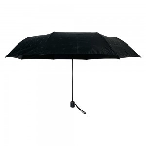 Umbrelă pliabilă Telescope 3 din material pongee negru Promotion OVIDA cu imprimeu personalizat animal
