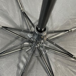 Umbrelă pliabilă Telescope 3 din material pongee negru Promotion OVIDA cu imprimeu personalizat animal