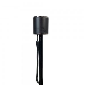 Umbrelă pliabilă Telescope 3 din material pongee negru Promotion OVIDA cu imprimeu personalizat animal