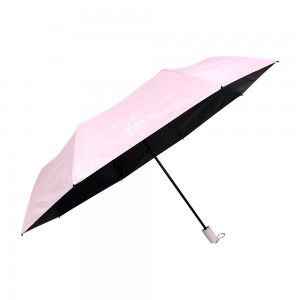 OVIDA Wholesale China Promotional 3 Folding Advertising Custom Rain Manual Umbrella with Logo Prints