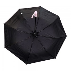 OVIDA Wholesale China Promotional 3 Folding Advertising Custom Rain Manual Umbrella with Logo Prints
