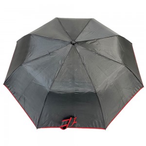 Ovida 3 folding Portable Automatic Umbrella Promotion Folding with Piping and custom design