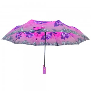 Ovida 3 folding Auto open Full Thermal printing Custom Design Umbrella
