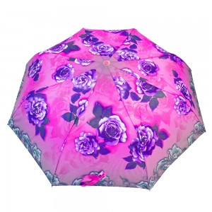 Ovida 3 folding Auto open Full Thermal printing Custom Design Umbrella
