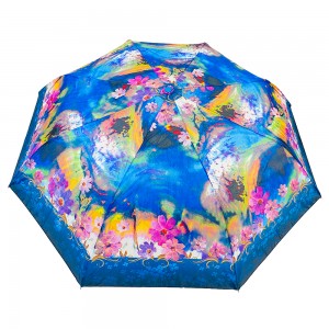 Ovida 3 fold Automatic open Full print Custom Design Umbrella