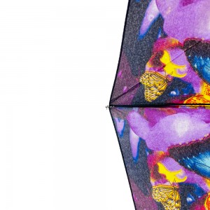 Ovida 3 fold Automatic open windproof frame Full print Custom Design Umbrella