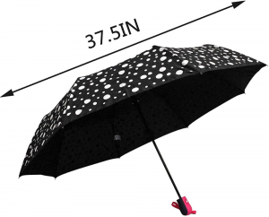 Ovida Magic Water Activated Color Changing Umbrella Raindrop Pattern ebugharị ebugharị Dị Mfe Mpịachi Wind Protective UV Preventable for Beach Camping Travel