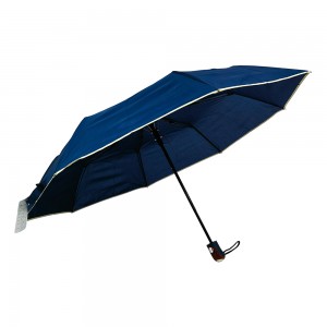 OVIDA 3 Folding Automatic Umbrella Custom Logo Business Umbrella Rainy Sunny Windproof Umbrellas